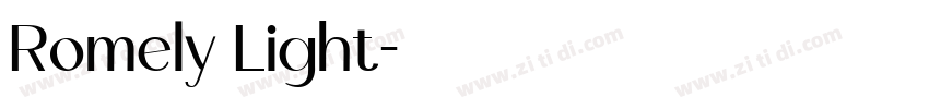 Romely Light字体转换